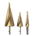 Hss Titanium Step Drill Bit Step Cone Cutting Tools High Speed Steel Woodworking Metal hole cutter